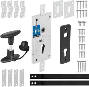 KOTARBAU® Garagenschloss 60 mm Stahl Set Torschloss Garagentorschloss Profilzylinder für Schwingtore Tortreibriegel Torverschluss Verschluss Satz Torbeschlag