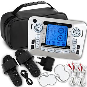 Stymulator mięśni | Urządzenie TENS z 12 trybami | Urządzenie do stymulacji prądem EMS | Akumulator | Dwukanałowe urządzenie TENS | Urządzenie do masażu impulsowego | Retoo