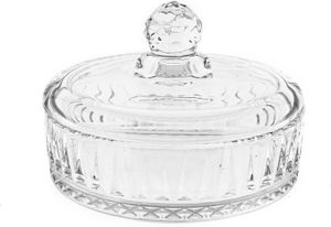 Hochwertige Glasschale mit Deckel - elegantes Design ideal zum Servieren