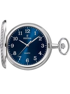 Festina F2021/2 Taschenuhr mit Kette Uhr Herrenuhr  blau
