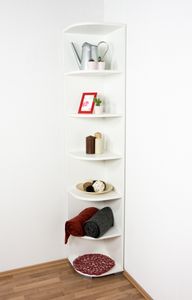 Regal, Küchenregal, Wohnzimmerregal, Bücherregal - 37 cm breit, Farbe: Weiß
