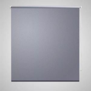 Verdunkelungsrollo 140 x 175 cm grau | Fenster Lamelle für Büro Wohnzimmer Schlafzimmer