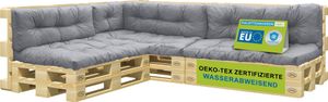 Pillows24 - Vankúše na palety odolné voči vode a UV žiareniu - SADA 8 | vankúše na europalety 120x80 - nábytok z paliet - vonkajšie/vnútorné, sivé Pillows24 - Vankúše na palety odolné voči vode a UV žiareniu - SADA 8 | vankúše na europalety 120x80 - nábytok z paliet - vonkajšie/vnútorné, sivé