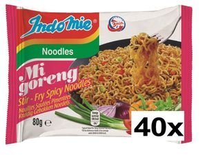 Indomie Instant Noodles MI GORENG HOT & SPICY (40x 80g) | Stir-Fry Spicy Noodles
