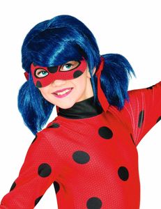 Miraculous Ladybug Perücke blau mit Zöpfen für Kinder