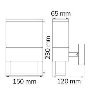 WOFI Outdoor Line  Diego1 Flg Wandleuchte
