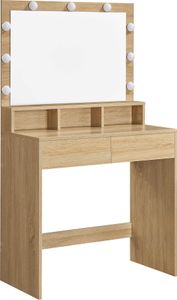 Toaletka Valora Sonoma RDT120T11 | Minimalistyczna toaletka z imitacji drewna i lustrem