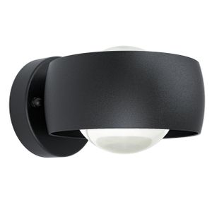 EGLO LED Außen Wandlampe Treviolo 1, Außenleuchte, LED Wandleuchte aus Aluminium-Guss in Schwarz und Kunststoff in Weiß, LED Außenlampe warmweiß, IP44