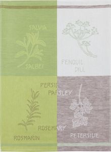 Kracht 3er Pack Halbleinen Geschirrtücher Küchenkräuter 50x70 cm Kracht 3er Pack Halbleinen Geschirrtücher Küchenkräuter 50x70 cm