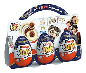 Kinder Joy Eier - Harry Potter Special - Funko - mit Milchcreme und Haselnussknusperkugel 3er 60g