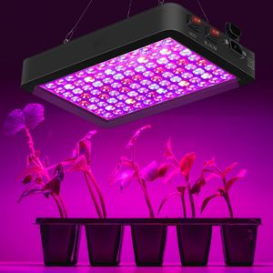 50W 192 LEDs Pflanzenlampe, Vollspektrum Pflanzenlicht Pflanzenleuchte Zimmerpflanzen Grow Light, Schwarze Schale