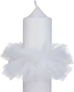 FRITZ COX Tropfenfänger Tüll | für 3-4cm Kerzen | nachhaltiger Schutz vor Wachsflecken | weiss