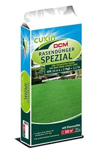 Cuxin Rasendünger spezial Granulat 25 kg für ca. 500 m² NPK 12-4-4+(2)+1 Fe