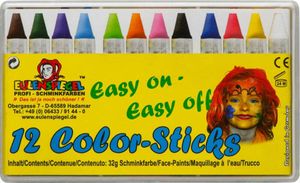 EULENSPIEGEL™ 626122 12 EULENSPIEGEL™ Color-Sticks Kinderschmink-Set farbsortiert