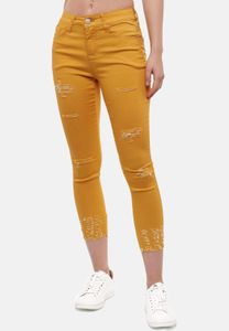 Damen Denim Jeans ARNEA Stretch Treggings Destroyed Risse | 36