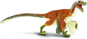 Safari dinosaurier Velociraptor Jungen 21,5 cm Gummi orange, Farbe:orange