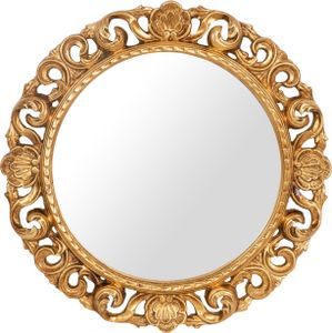 Barock spiegel 62x62x5 cm, Deko spiegel wand aus Holz, Wandspiegel gold