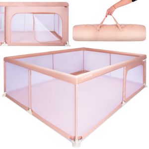 Laufgitter für Babys Laufstall Baby 150x200 cm Faltbar Sicher und stabil Krabbelgitter für Kinder mit atmungsaktivem Netz und Rutschfester Basis rosa Laufgitter für Babys Laufstall Baby 150x200 cm Faltbar Sicher und stabil Krabbelgitter für Kinder mit atmungsaktivem Netz und Rutschfester Basis rosa