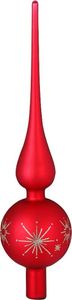 Christbaumspitze dekoriert 28cm Merry Red matt