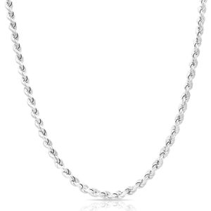 Kordelkette 5mm Massiv 925er Sterling Silber Halskette Collier für Damen und Herren 60 cm
