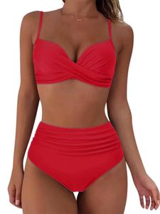 Damen Bikini-Sets Zweiteiliger Badeanzug Strandkleidung Bikini Set Push-Up Bademode ,Größe 2XL