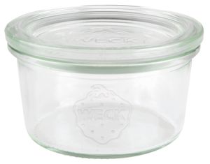 Weck Sturzglas Inhalt 165 ml Einmach Glas mit Glasdeckel zum Einkochen; 12 Stück