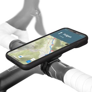Wicked Chili QuickMOUNT Fahrrad Halterung kompatibel mit iPhone XR -  Lenker oder Vorbau Befestigung mit Regenponcho und Schutzhülle für MTB Rennrad Motorrad Navigation (6,1 Zoll) schwarz
