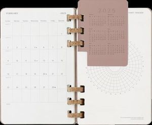 Moleskine 12 Monate Planer mit Spiralbindung, L/A5, Fester Einband, Mandelbraun