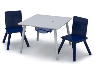 Delta Children Sitzgruppe Kinderzimmer Spieltisch mit Staufach und 2 kippsichere Stühlen