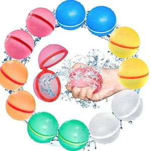 12x PRECORN Wasserbomben – Wiederverwendbar, selbstschließend, in 1 Sek. befüllt, weiche Splash-Bälle für Kinder & Erwachsene, Sommer, Pool & Strand