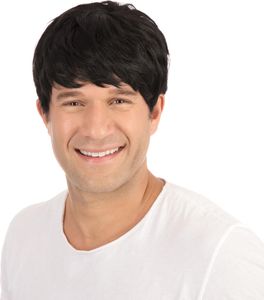 Bristol Novelty Herren Kurzhaar Perücke BN402 (Einheitsgröße) (Schwarz)