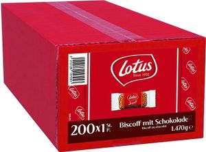 Lotus Original Karamellgebäck 200 einzeln verpackte Kekse 1470g