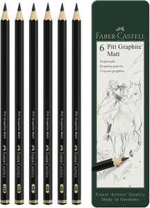 FABER-CASTELL PITT GRAPHITE Ołówek matowy, zestaw 6 sztuk