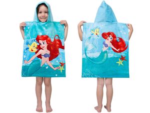 Disney Arielle Badeponcho Kinder Poncho mit Kapuze 50 x 115 cm