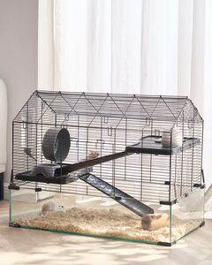 VEVOR Hamsterkäfig, 360° Sicht Transparenter Hamsterlebensraum Kleintierkäfig, 75x44x61cm, Mäusekäfig, Tragbares Hamsterhaus für Mäuse, Meerschweinchen