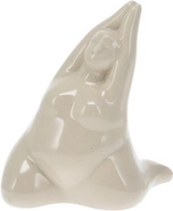 Figurka YOGA klęcząca, 9 cm, biała