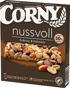 Corny Nussvoll arašidová a mliečna čokoláda 4x24g 96g