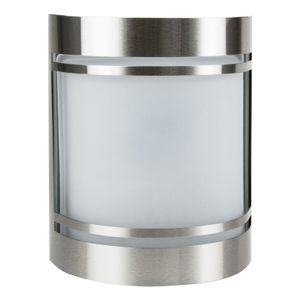 Grafner Design Edelstahl Wandlampe mit 1x E27 Fassung, IP44 Wand Außenleuchte, 180° Lichtschein, für außen und innen, Wandleuchte Lampe Außen Hoflampe rund halbrund