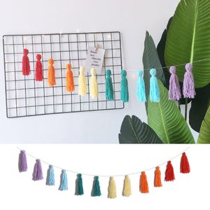Quasten Girlande Regenbogenfarbe leicht zu hängen weicher touch Handricke Nordic Style Walltür Hanging Quaste Anhänger Home Supplies