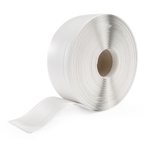 QUEST PVC Weichsockelleiste, Flexibel Bodenleiste, Eckleiste, PVC, 70x20mm, 25m, weiß