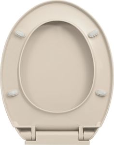 vidaXL Toilettensitz mit Absenkautomatik Aprikose Oval
