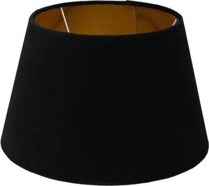 HSM Collection-Runder Lampenschirm Konisch-ø28-ø40x25-Schwarz/Gold-Stoff