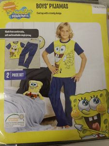 Nickelodeon SpongeBob Sponge Bob Jungen Mädchen 2tlg. Pyjama Schlafanzug Gr.122/128