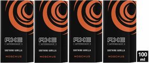 AXE Aftershave Moschus 4x 100ml für gepflegte Haut mit langanhaltendem Duft