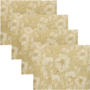 Paoletti - Tischset "Christmas Festive", Hirsch 4er-Pack RV3062 (46 cm x 36 cm) (Gold)