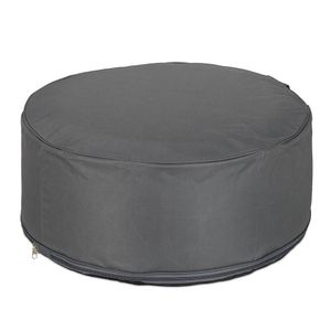 relaxdays aufblasbarer Hocker grau