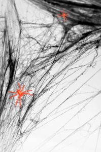 Künstliche Spinnennetze zu Halloween, 60 Gramm, weiß oder schwarz, Farbauswahl:schwarz
