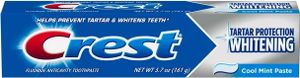 Crest | Whitening Zahnpasta, Zahnpasta mit Fluorid, Schmelzverstärkungspaste, Frischer Atem, gegen Karies | Tartar Whitening - 161g Crest | Whitening Zahnpasta, Zahnpasta mit Fluorid, Schmelzverstärkungspaste, Frischer Atem, gegen Karies | Tartar Whitening - 161g