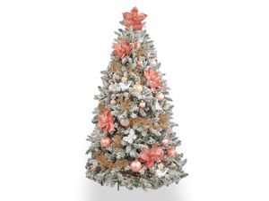 Geschmückter künstlicher weihnachtsbaum mit 94 Stk Kugeln WEIHNACHTSROMANTIK 150 cm mit Metallständer