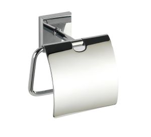 WENKO Papier Rollen Halter Toiletten Edelstahl Laceno ohne bohren Bad Gäste WC